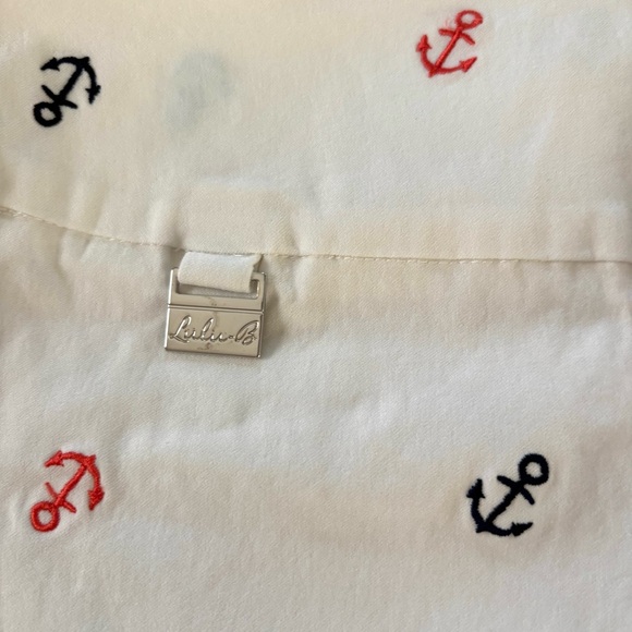 NWOT Lulu-B Anchor Skirt White with multicolor Embroidered Anchors SZ 12 - Picture 8 of 11